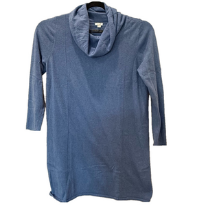 Pure J Jill Womens Sz Large Cowl Neck dress Luxe Tencel Kangaroo Pocket comfort